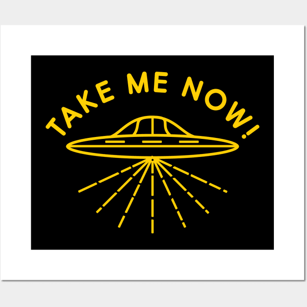 Take Me Now Flying Saucer Wall Art by McNutt